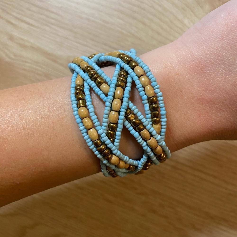 Boho Tribal Beaded Chunk Bracelet